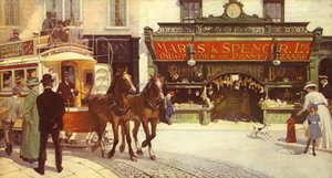 1905年に開閉する窓を備えた新しいタイプの店先 作： English School